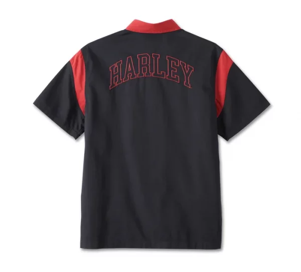 ÁO SƠ MI NAM CHÍNH HÃNG HARLEY DAVIDSON - MÀU ĐỎ-96863-23VM- SIZE S - Hình ảnh 2