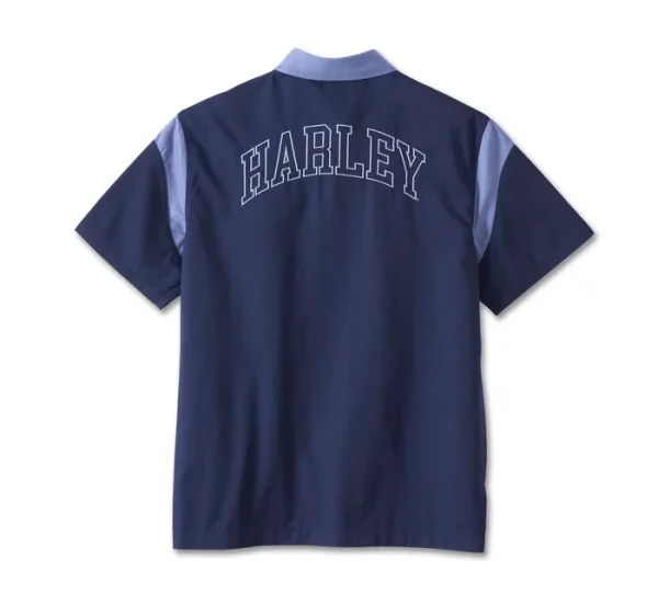 ÁO SƠ MI NAM CHÍNH HÃNG HARLEY DAVIDSON - MÀU XANH -96864-23VM- SIZE S - Hình ảnh 2