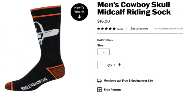 TẤT NAM CHÍNH HÃNG HARLEY DAVIDSON - Hình ảnh 2