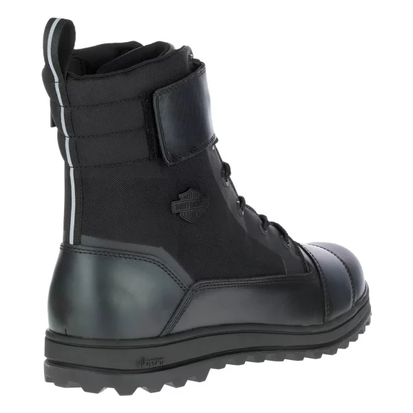 GIÀY DA NAM CÓ KHÓA YKK VÀ GIÁP MẮT CÁ CHÂN TALLMADGE CHÍNH HÃNG HARLEY DAVIDSON MÀU ĐEN-  D97185 - Hình ảnh 3